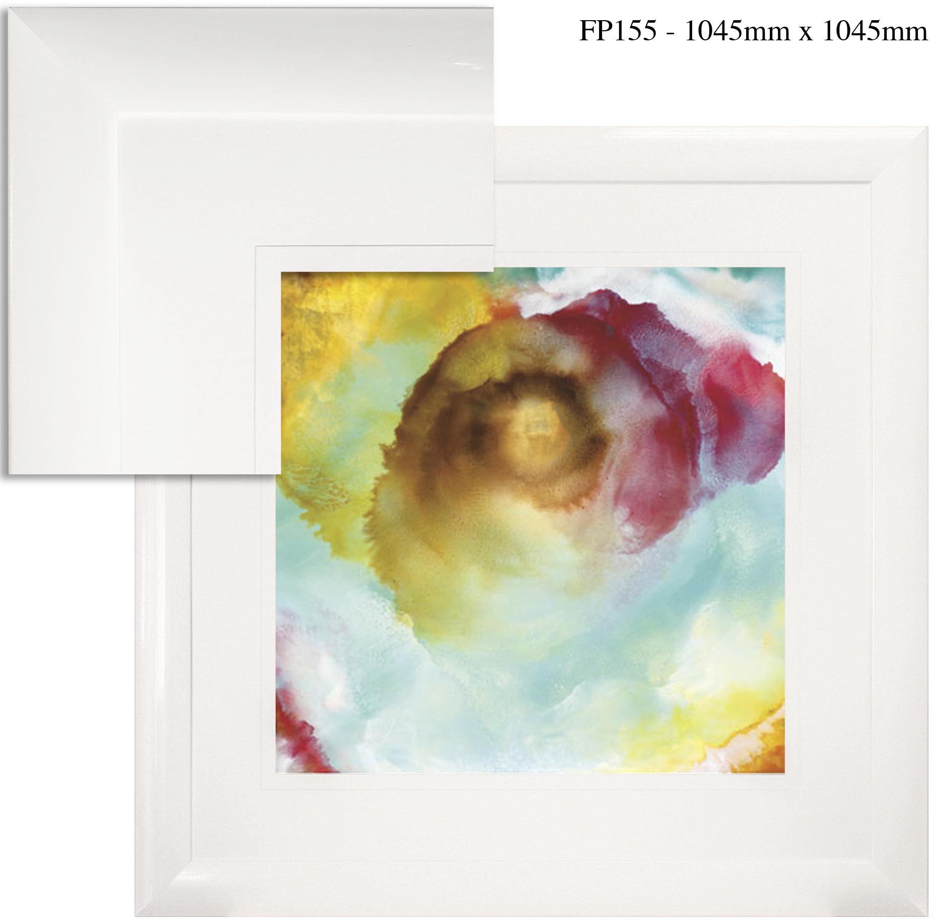 FP155 Wall décor art framed print abstract white frame
